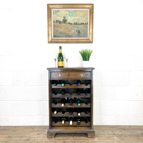 fig 1. Early 20th Century Antique Oak Wine Rack