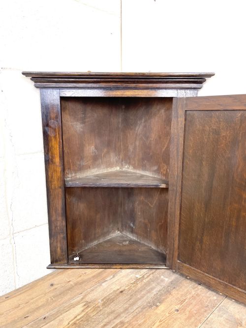 fig 2. Small Antique Oak Corner Cupboard