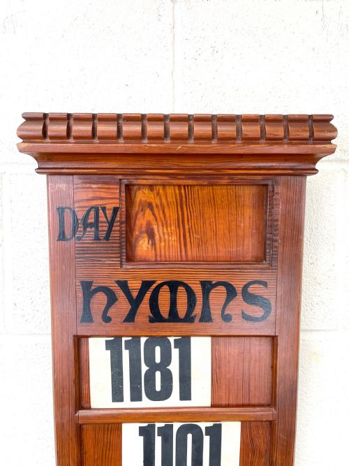 fig 1. Early 20th Century Antique Hymn Board