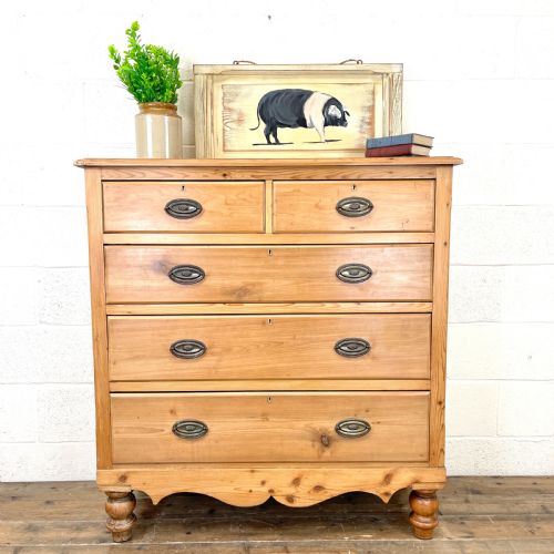 fig 1. Victorian Pine Chest of Drawers