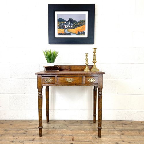 fig 1. 19th Century Antique Oak Side Table
