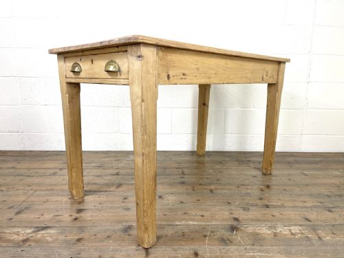 fig 1. Antique Rustic Pine Farmhouse Kitchen Table