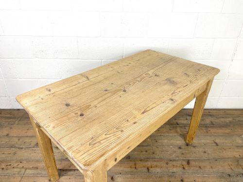 fig 2. Antique Rustic Pine Farmhouse Kitchen Table