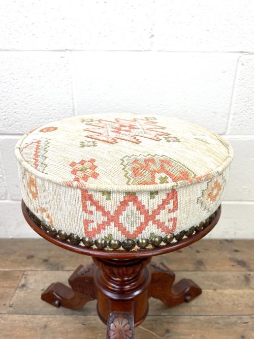 fig 1. Antique Rise and Fall Piano Stool