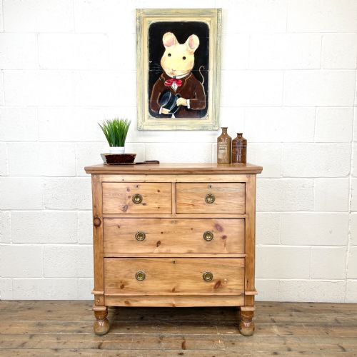fig 1. Small Victorian Pine Chest of Drawers