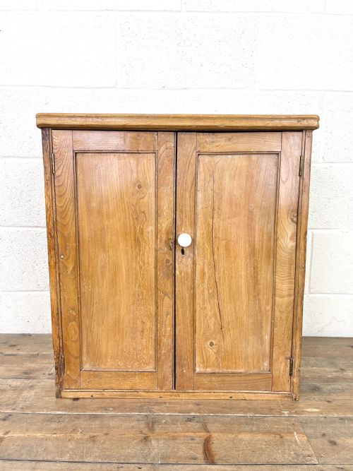 fig 1. Small Rustic Antique Pine Cupboard