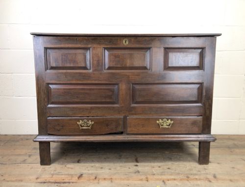 Antique 18th Century Welsh Oak Mule Chest