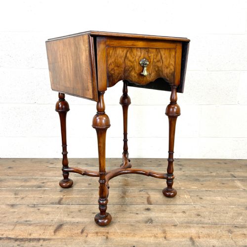19th Century Walnut Drop Leaf Side Table