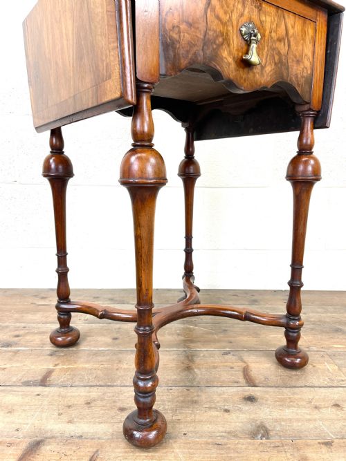 fig 2. 19th Century Walnut Drop Leaf Side Table