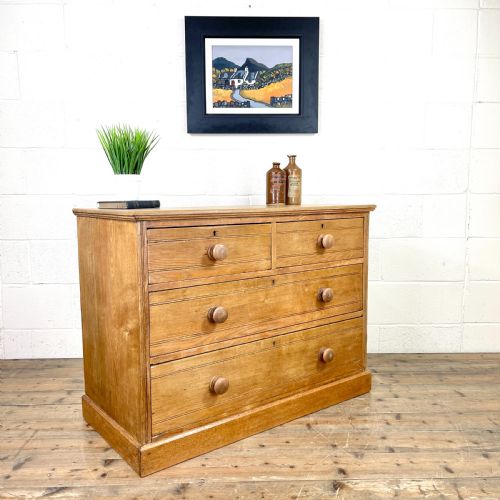 Antique Pale Oak Chest of Drawers