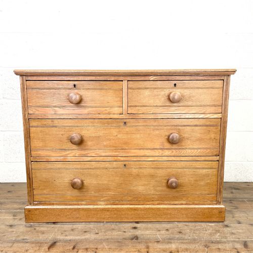 fig 1. Antique Pale Oak Chest of Drawers