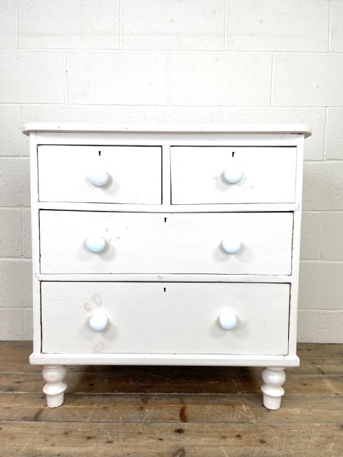 fig 2. White Painted Vintage Chest of Drawers