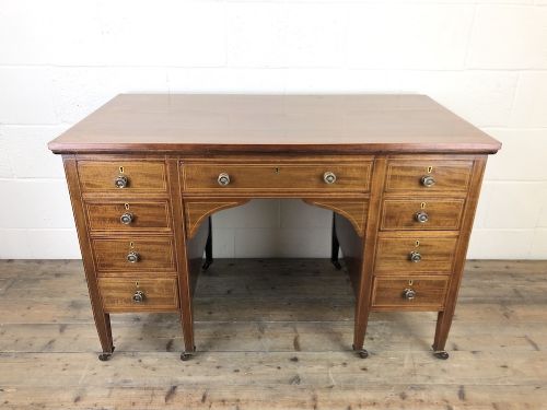 fig 2. Antique Edwardian Mahogany Writing Desk