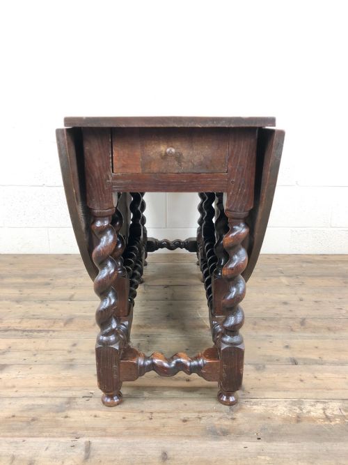 fig 1. Antique 18th Century Welsh Oak Gate Leg Table