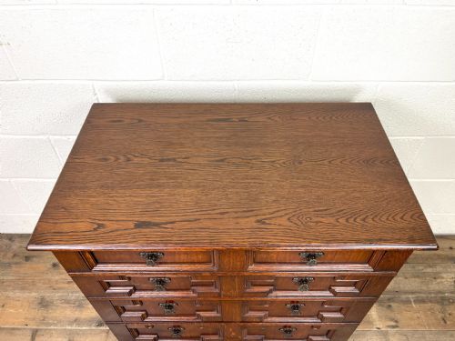 fig 1. Antique Oak Chest of Drawers