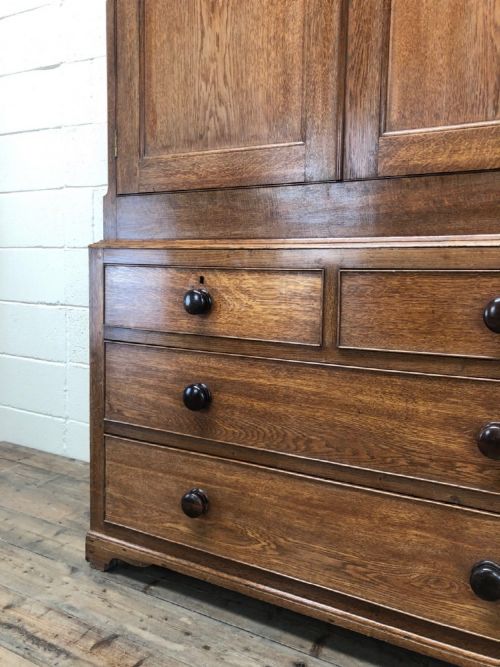 fig 2. ANTIQUE 19TH CENTURY WELSH OAK PRESS CUPBOARD