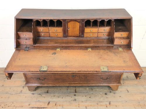 fig 2. Antique Georgian Oak Writing Bureau
