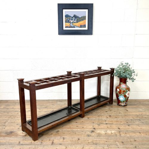 fig 1. Large Antique Oak Stick Stand