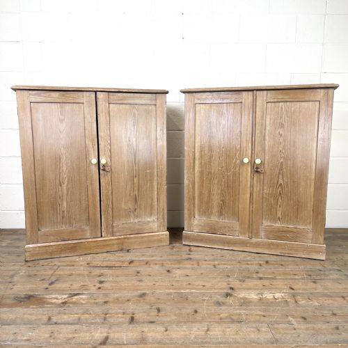 Pair of Rustic Antique Pine Cupboards