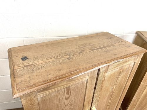 fig 2. Pair of Rustic Antique Pine Cupboards