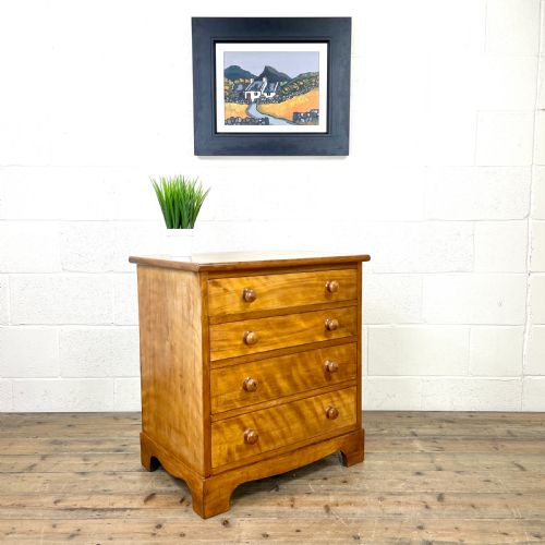 fig 1. Antique Satin Birch Chest of Drawers