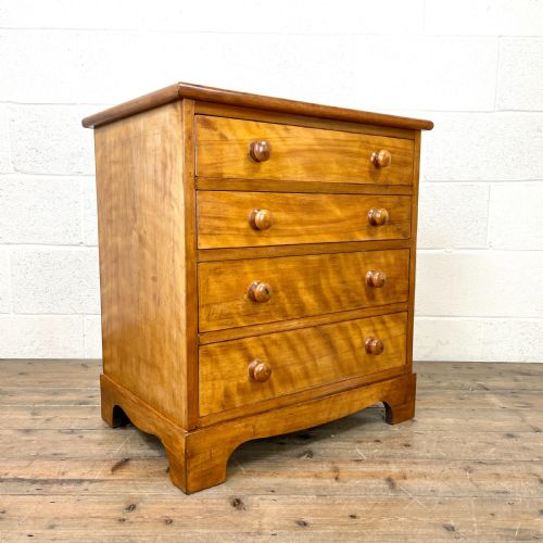 Antique Satin Birch Chest of Drawers