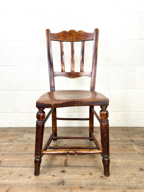 fig 2. Set of Eight Antique Kitchen Chairs