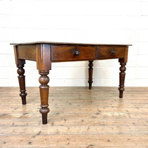 Antique Oak Farmhouse Kitchen Table
