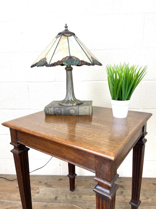 fig 1. Vintage Oak Lamp Table