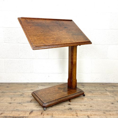 Antique Oak Reading Table or Stand