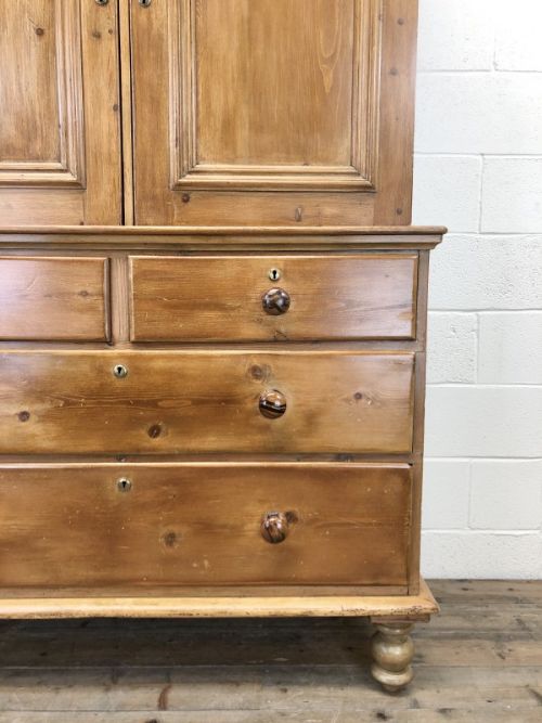 fig 2. ANTIQUE PINE CUPBOARD WITH DRAWERS
