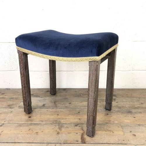 Antique Oak George VI Coronation Stool