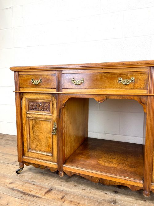 fig 2. Antique Pine and Walnut Sideboard