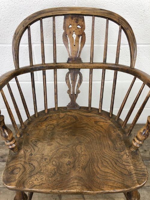 fig 2. PAIR OF ANTIQUE WINDSOR ARMCHAIRS