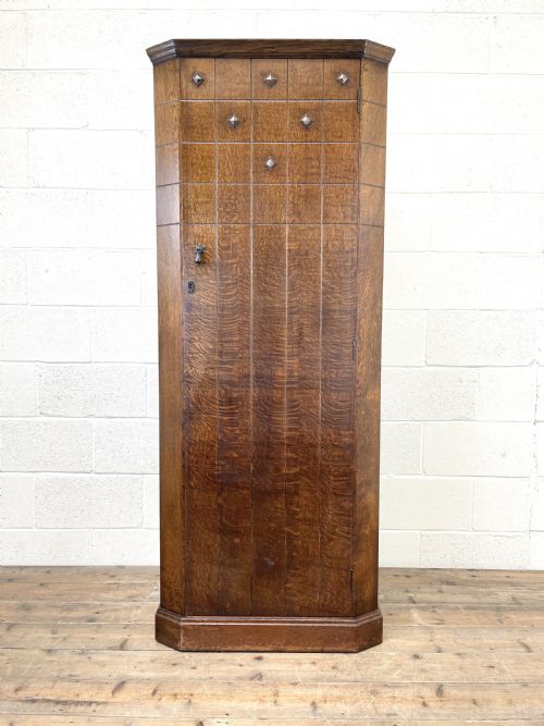 Early 20th Century Antique Oak Hall Cupboard