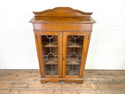 fig 1. Antique Glazed Oak Display Cabinet