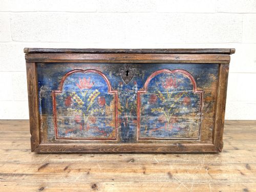 fig 1. Painted Antique Rustic Trunk