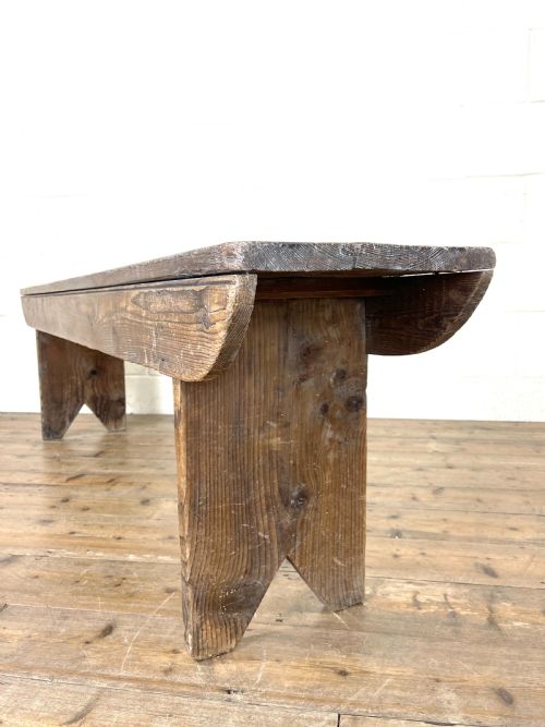 fig 2. Rustic Antique Pine Bench