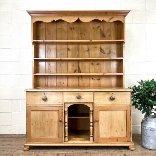 Antique Pine Farmhouse Kitchen Dresser