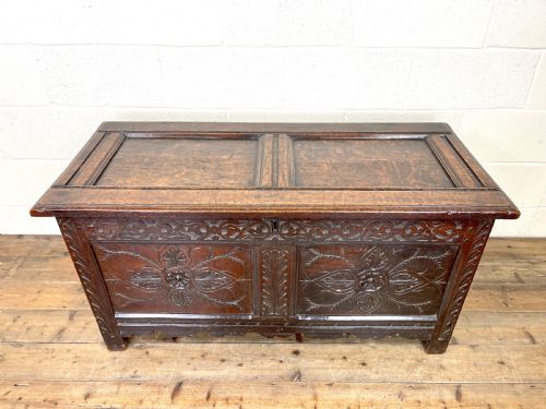 fig 1. Antique West Country Oak Coffer