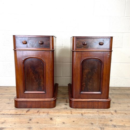 Pair of Antique Mahogany Bedside Cabinets
