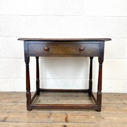 Antique Joined Oak Side Table