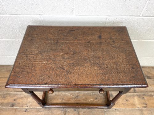 fig 1. Antique Joined Oak Side Table