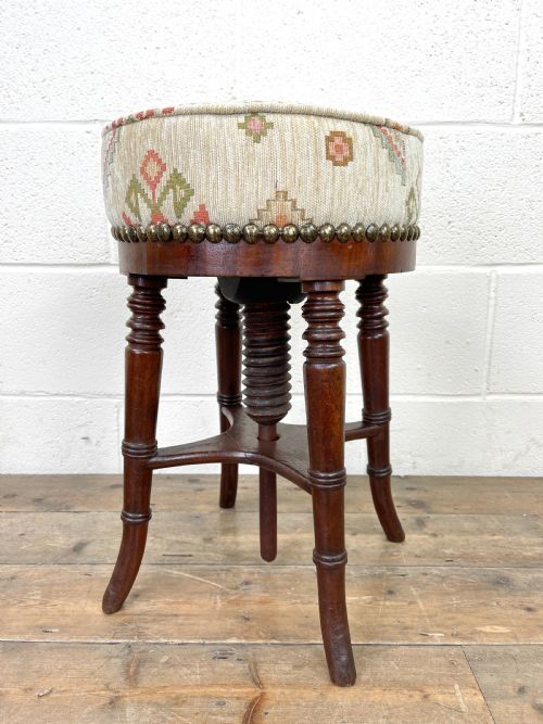 fig 1. Victorian Mahogany Piano Stool
