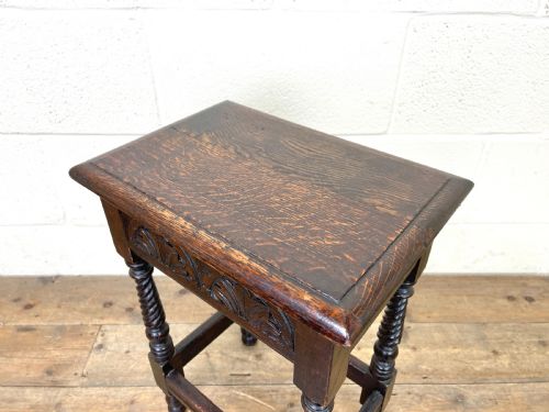 fig 1. Craved Oak Side Table