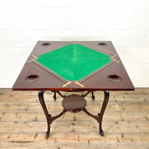 Antique Mahogany Games Table