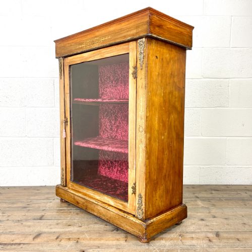 Antique Victorian Walnut Pier Cabinet