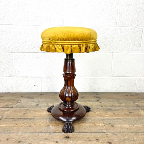 Antique Rosewood Piano Stool