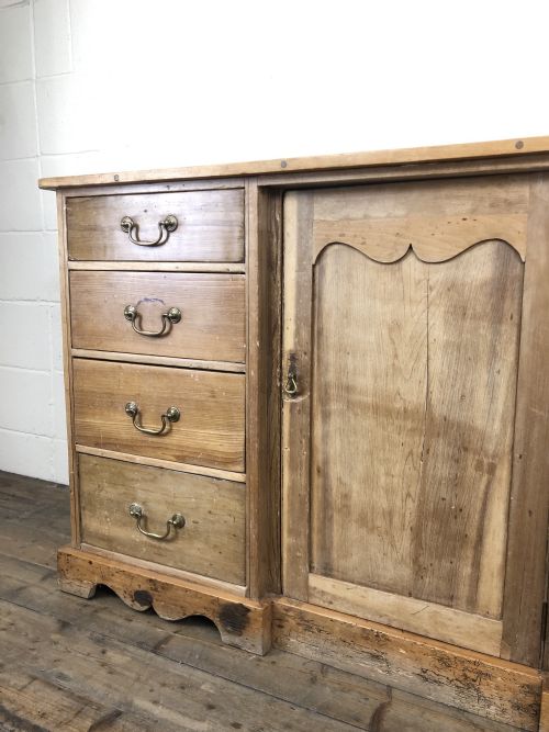 fig 2. Antique Victorian Kitchen Pine Sideboard