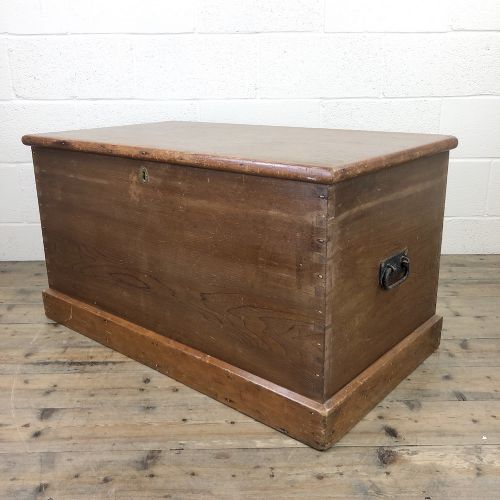 19th Century Antique Pine Trunk